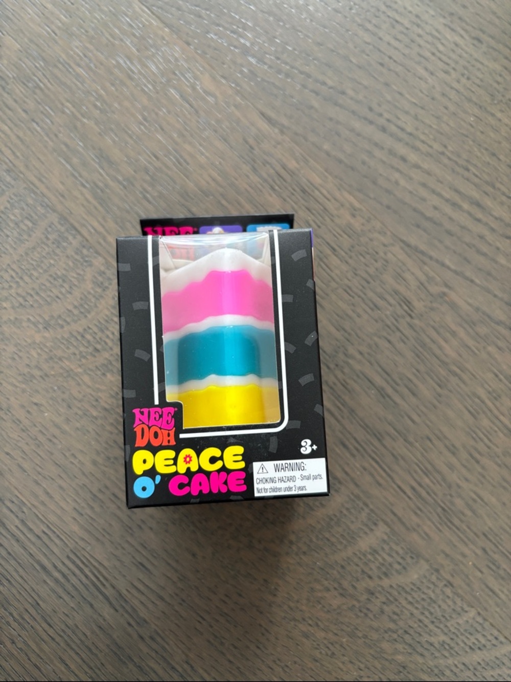 Nee Doh Peace O' Cake Squishy Stress Toy - Pink, Teal, Yellow